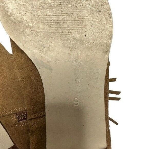 Shyanne | Brown Western Suede Fringe Booties Size 9 - Picture 8 of 9